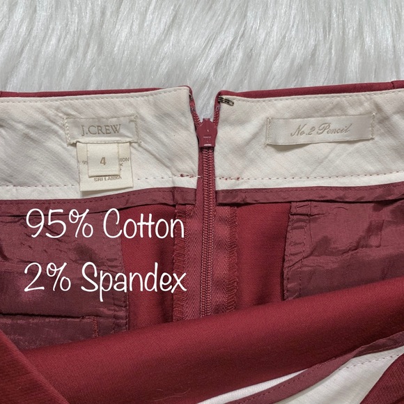 SOLD-J Crew No. 2 Pencil Skirt Burgundy Red - Picture 5 of 6